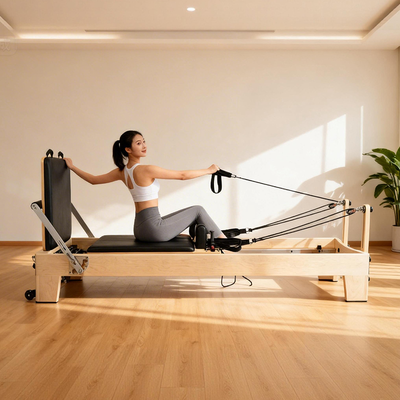 Pilates Yoga Machine - Reformer Pilates Portable White Maple yang
