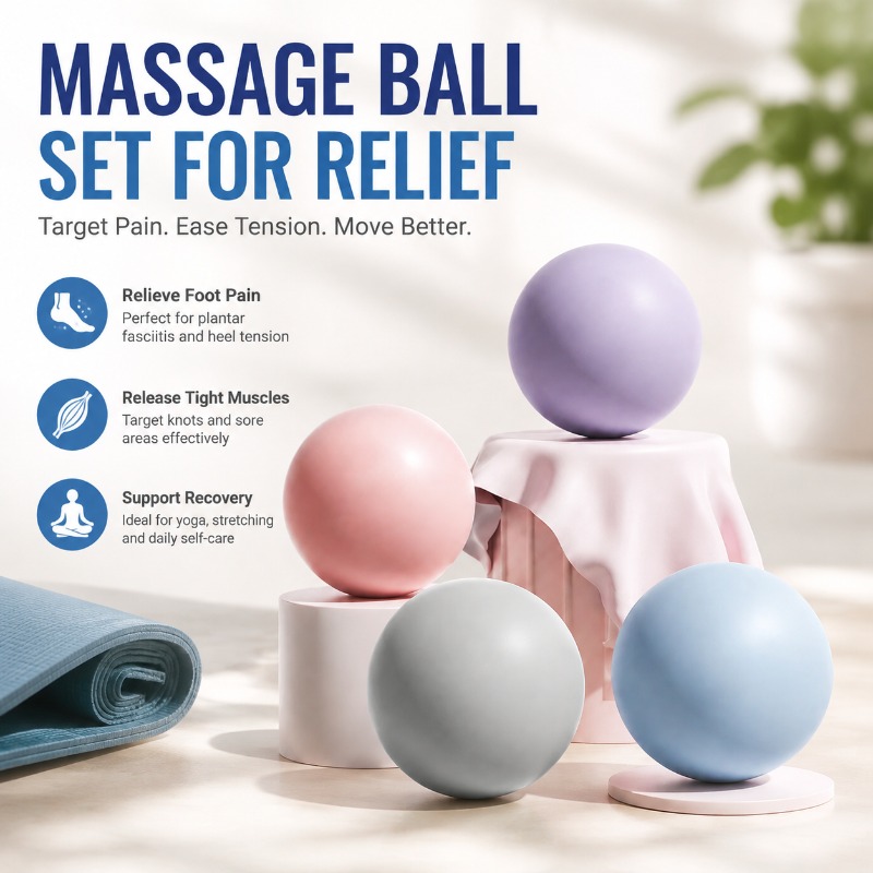 Pilates Ball Mini - Bola Pijat Silikon untuk Kebugaran, Bola