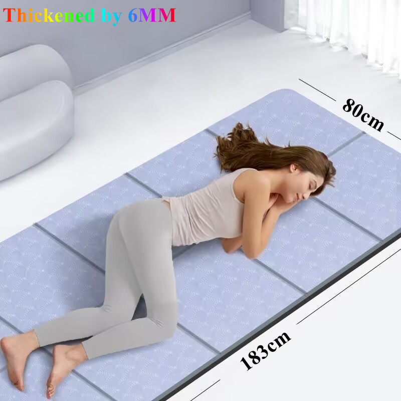 Pilates Yoga For Beginners - Matras Yoga Lipat 183x80x0.6cm, Matras Olahraga