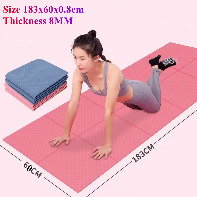 Pilates Yoga For Beginners - Matras Yoga Lipat Portabel 183x60CM Tebal