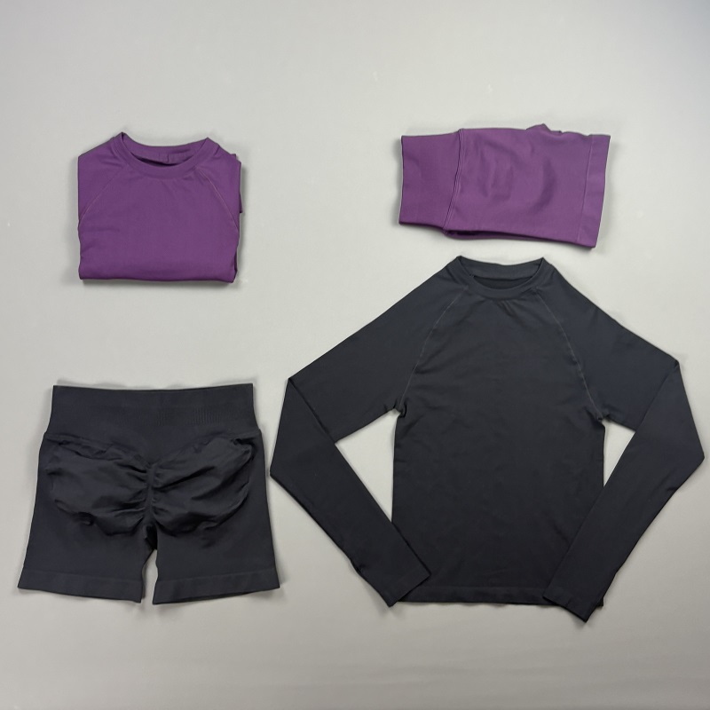 Pilates Yoga Stretching - Set Olahraga Wanita 2 Potong, Atasan