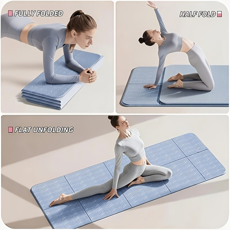 Pilates Yoga For Beginners - Matras Yoga Lipat Anti-Selip Ekstra Tebal,