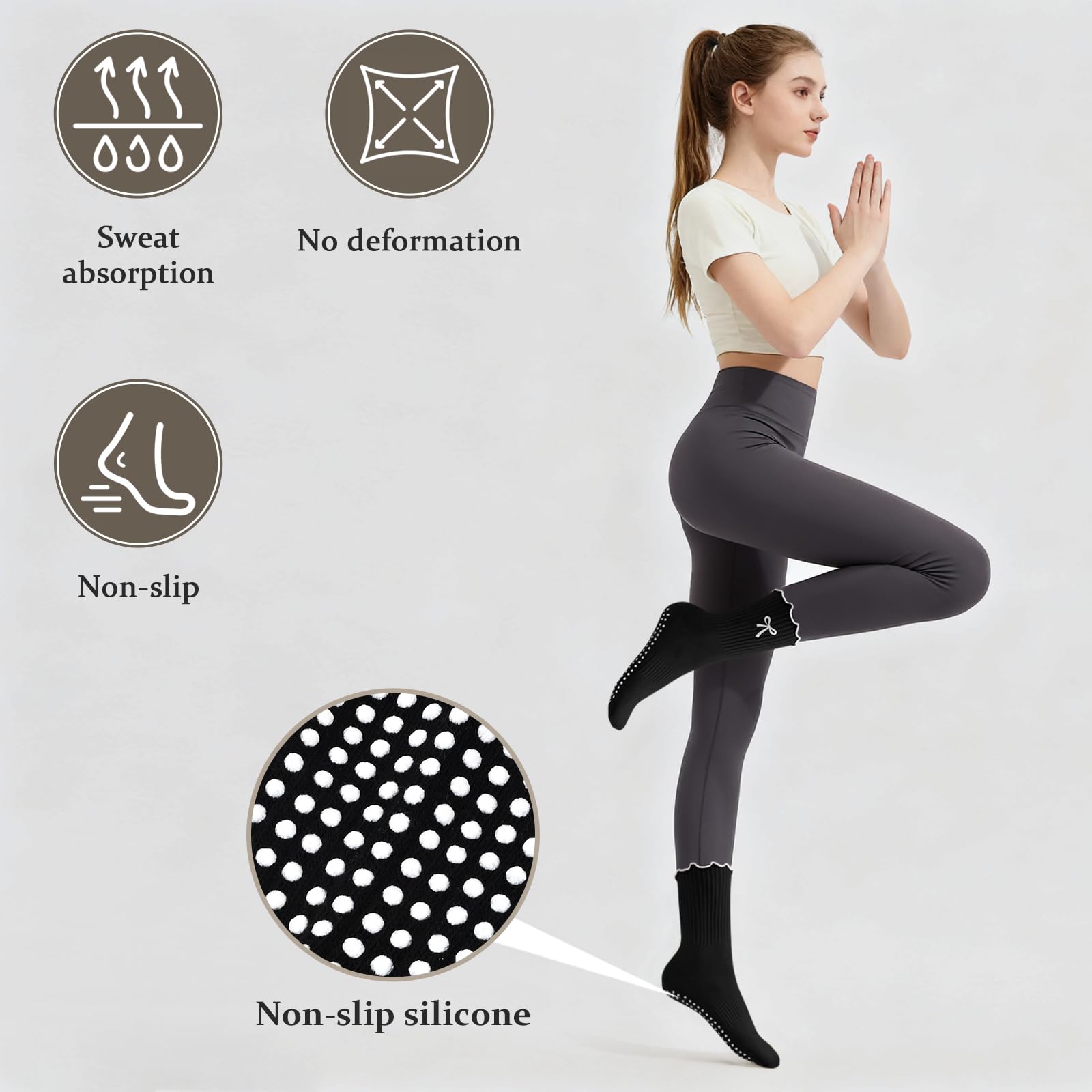 1 Pasang Kaus Kaki Pilates Ant - Medias Para Pilates Y Yoga ulasan dan harga