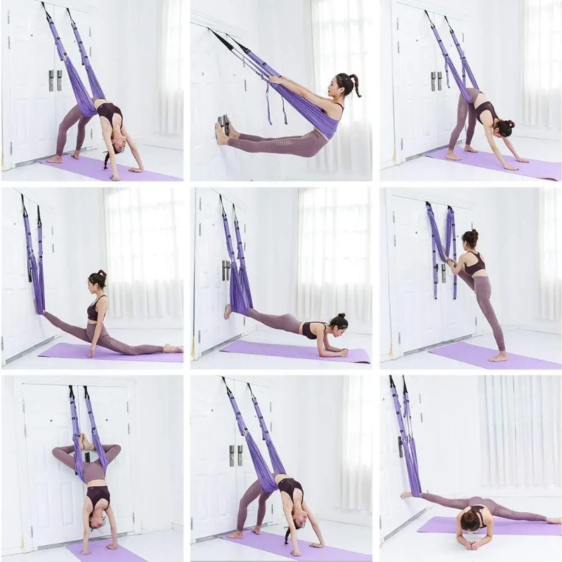 Set Hammock Yoga Udara yang Da - Pilates Yoga Stretching ulasan dan harga